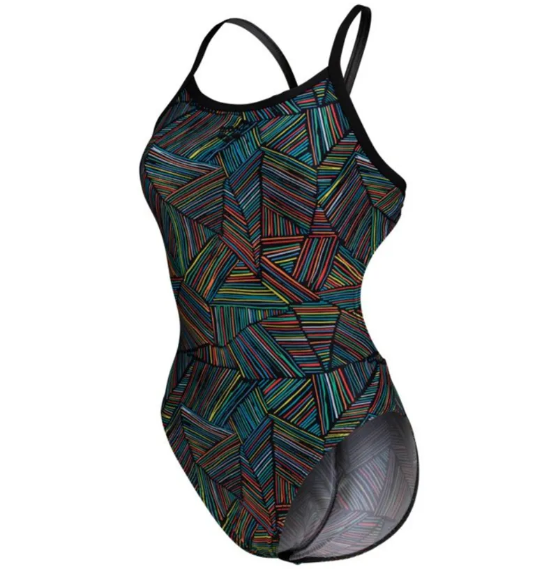 Arena Women's Overview Challenge Back Swimsuit Black/Multi